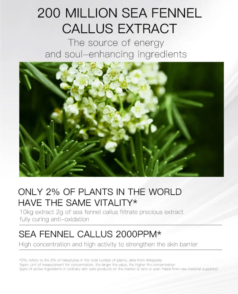 Green Bottle Skincare Serum - Sea Fennel Callus Extract anti-aging results