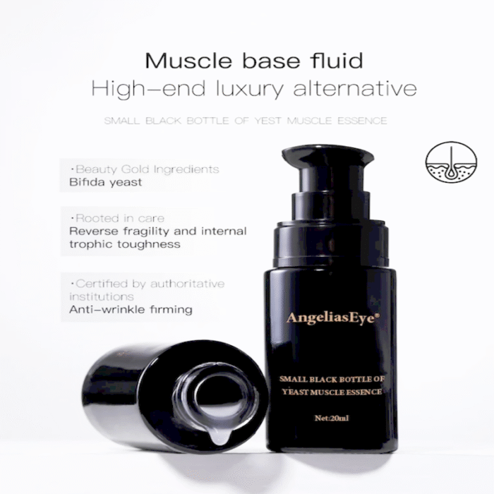 Small Black Bottle Of Yeast Muscle Essence Pre-serum