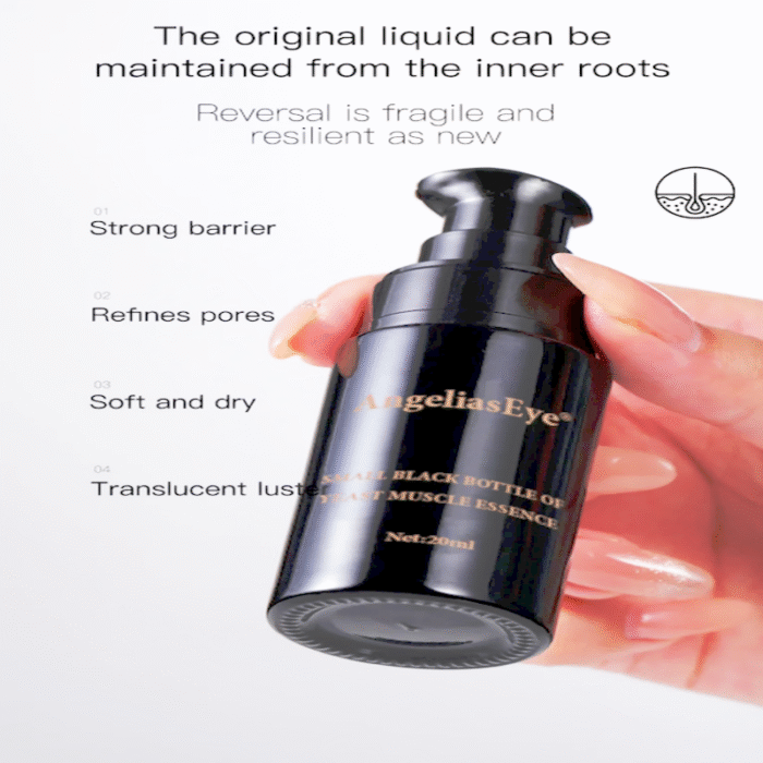 Small Black Bottle Of Yeast Muscle Essence Pre-serum