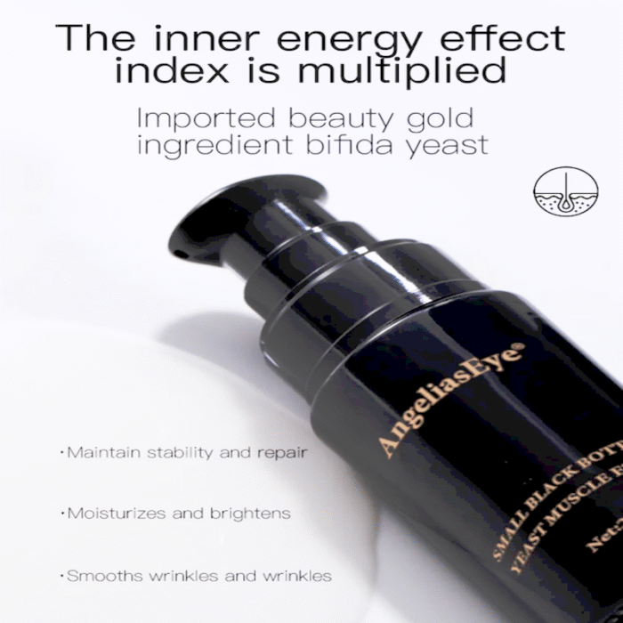 Small Black Bottle Of Yeast Muscle Essence Pre-serum